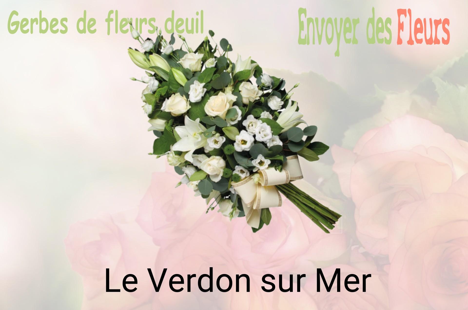 Gerbe de fleurs de deuil livrée à Le Verdon-sur-Mer